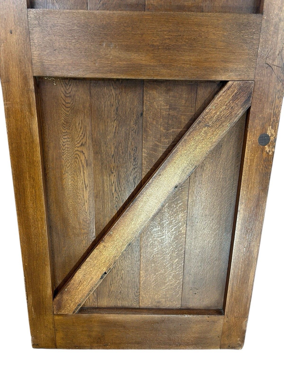 photo for sale Antique Solid Oak Front Door Old Period Reclaimed Glazed Refurb Cast Iron Glass