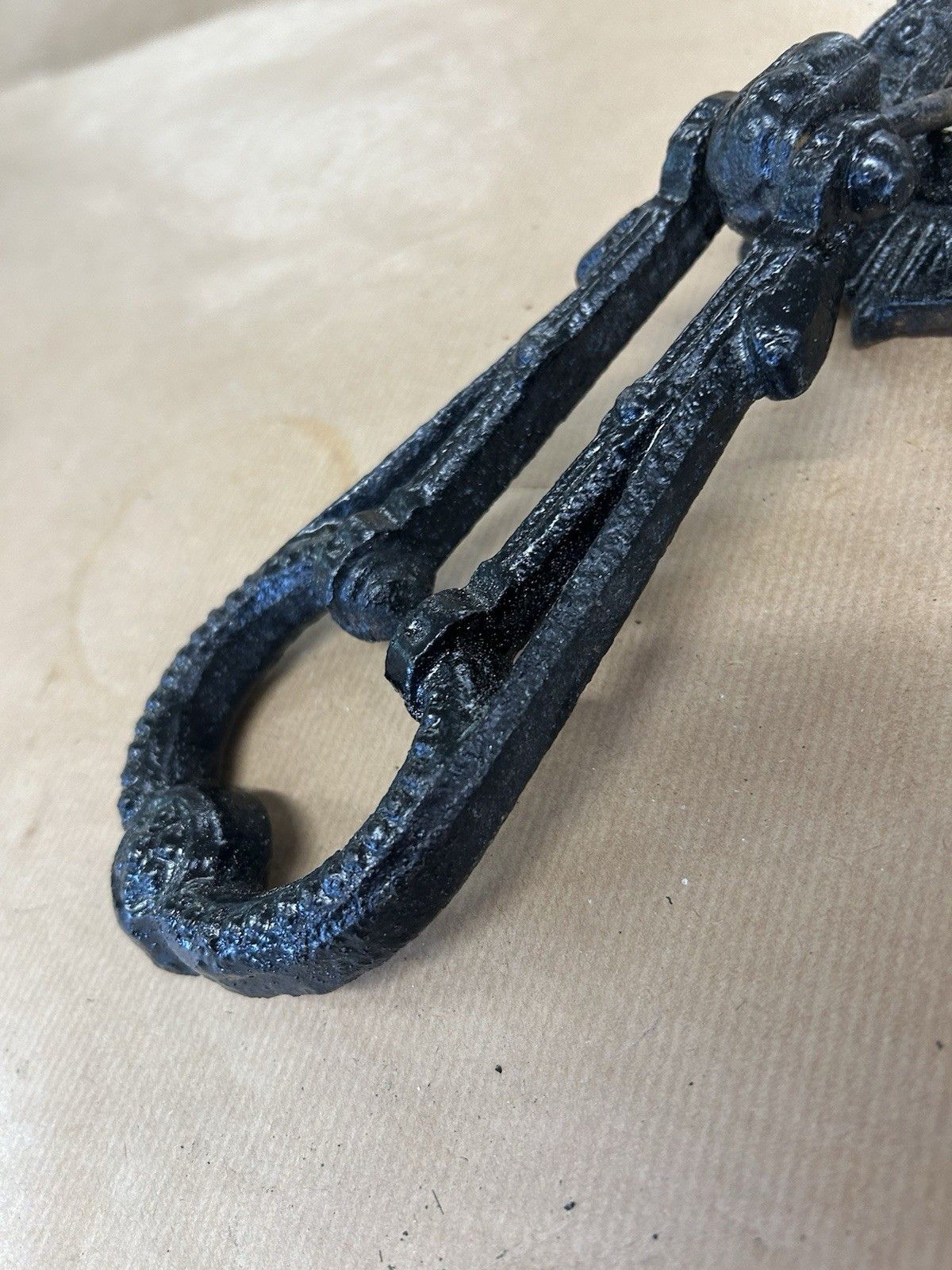 Antique Medieval Door Knocker  Cast Iron Reclaimed Period Antique Tudor Gothic photo buy