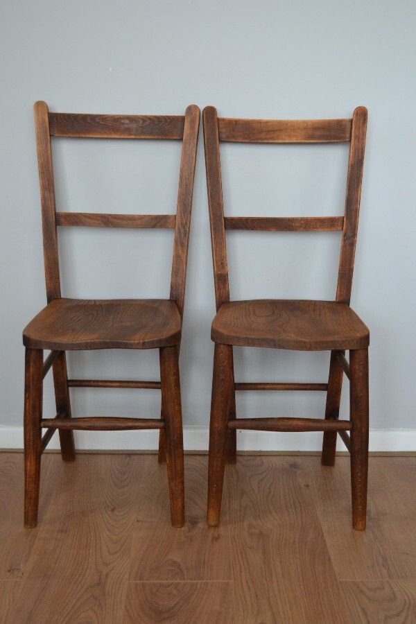 Pair Antique Elm And Beech Child's Chair's photo for sale
