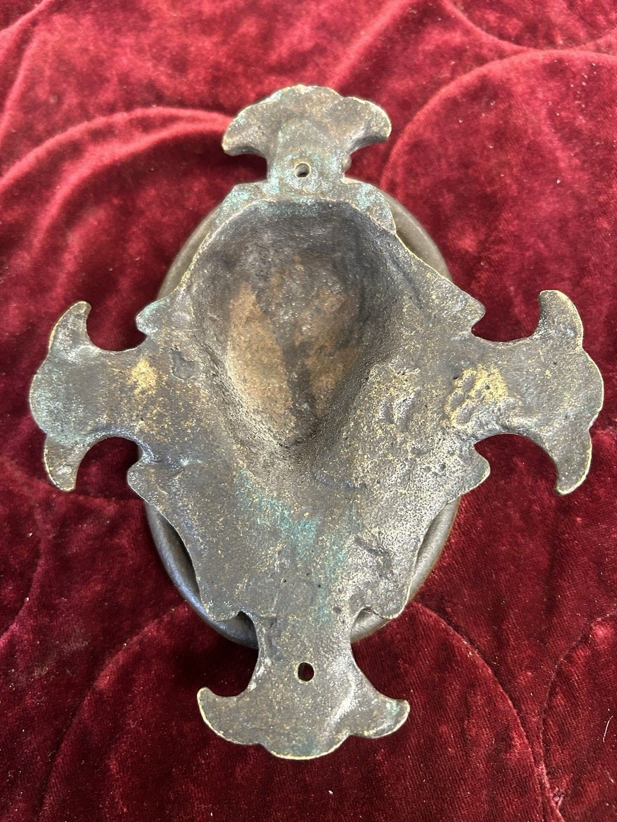 Solid Brass Front Door Knocker Reclaimed Period Quaint Shakespare  Patina Old photo vinterior