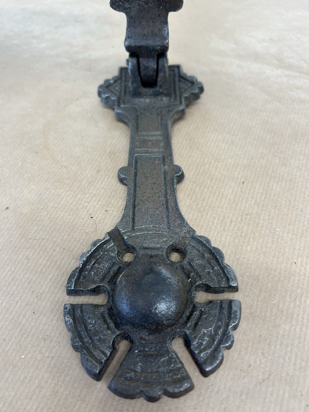 Antique Door Knocker Letterbox Kenrick Cast Iron Reclaimed Period Medieval Tudor photo buy