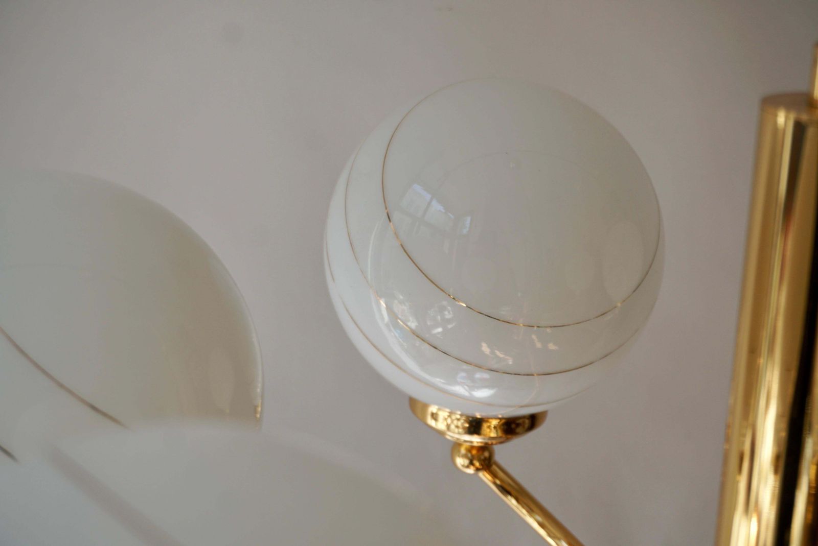 1911.0 Murano Glass And Brass Chandelier, 1970s, Italy photo