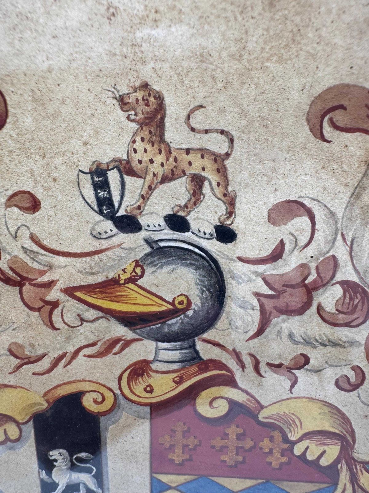 Antique Watercolour Coats Of Arms, Wall Decor photo Art