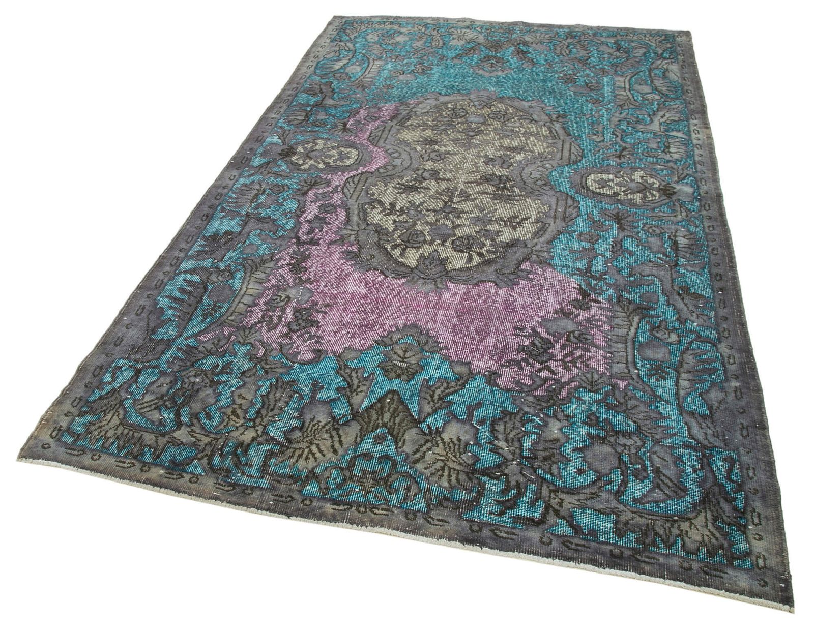 Handmade Grey Over Dyed Rug 163 Cm X 280 Cm photo for sale