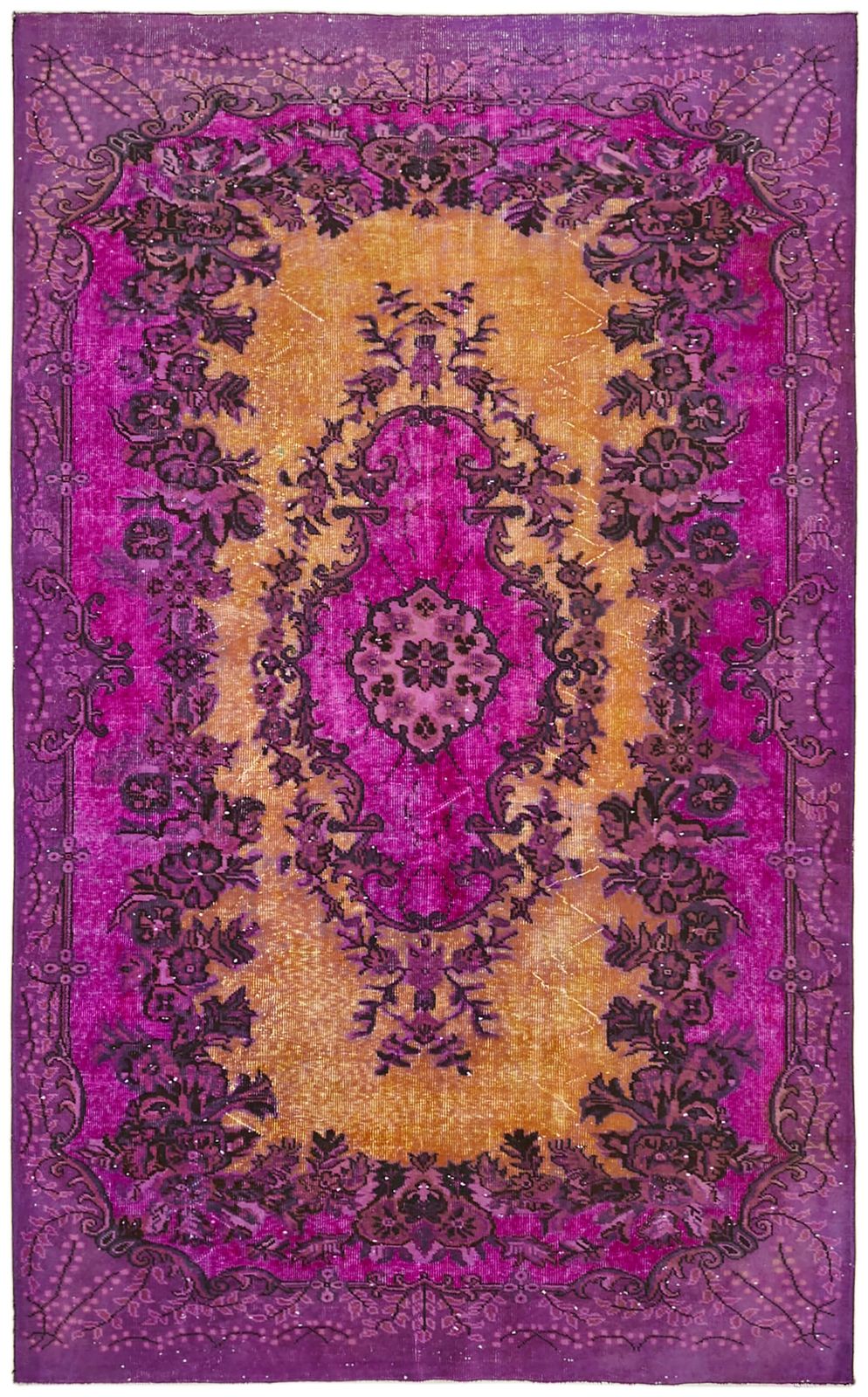 Handmade Purple Overdyed Rug 186 Cm X 296 Cm