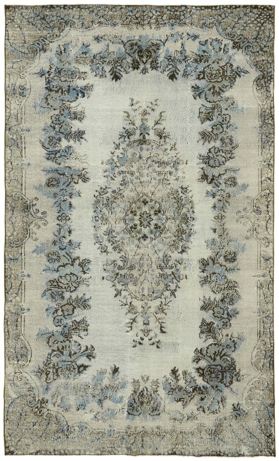 Handmade Vintage Blue Overdyed Rug 173 Cm X 284 Cm