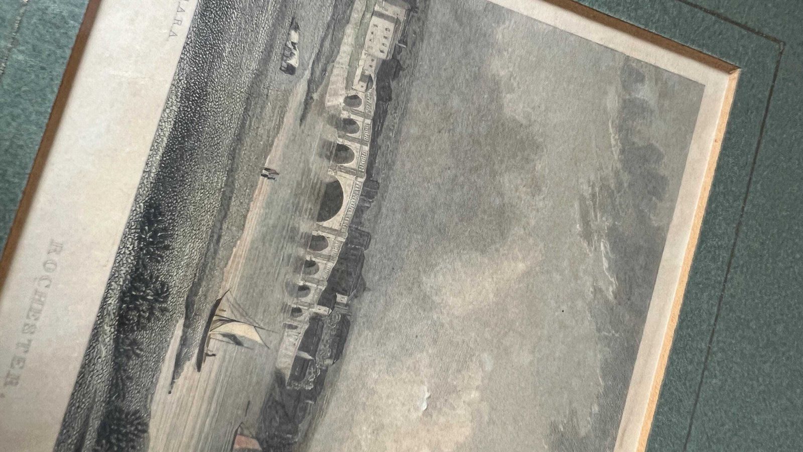 Antique 1830 Picture Of Rochester By William Westall, Engraved By Edward Finden photo vinterior