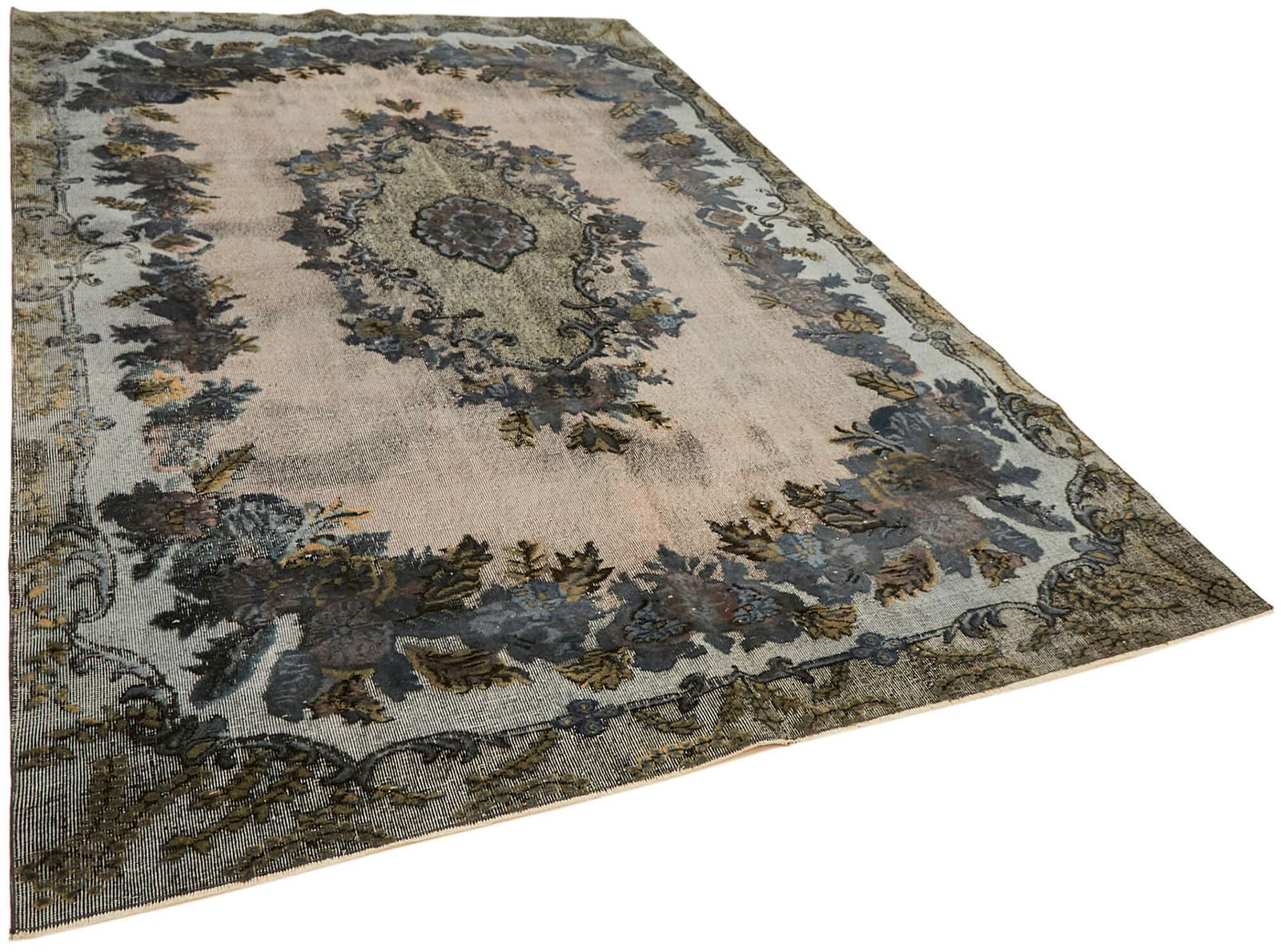 Handmade Vintage Grey Overdyed Rug 217 Cm X 313 Cm photo furniture