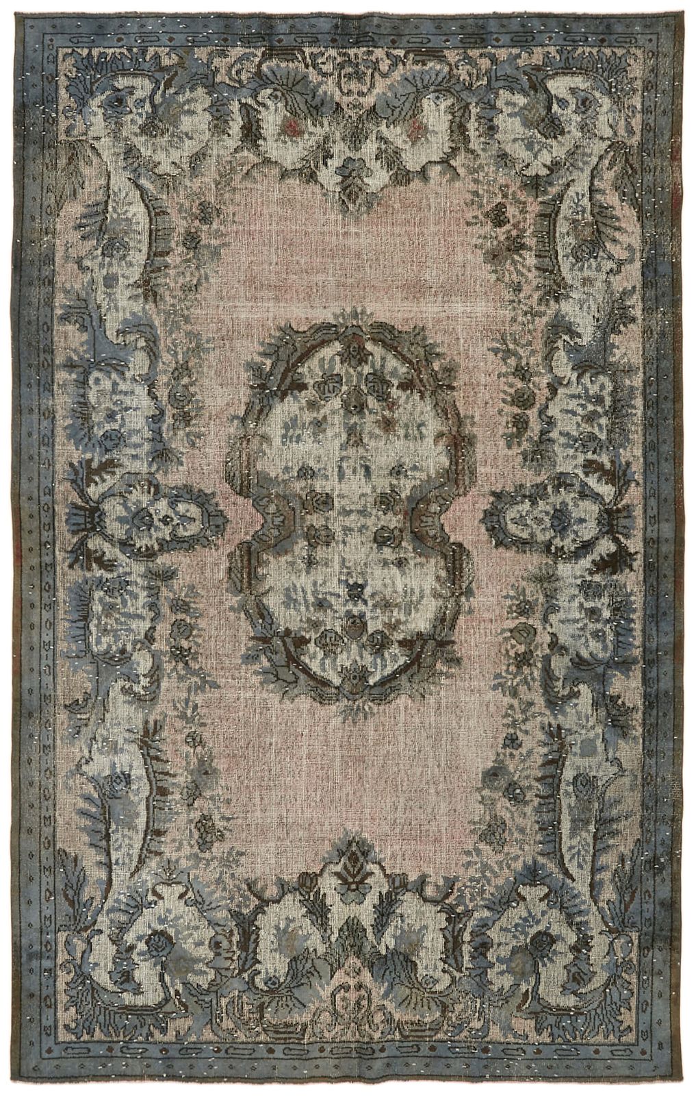 Handmade Vintage Grey Overdyed Rug 210 Cm X 326 Cm