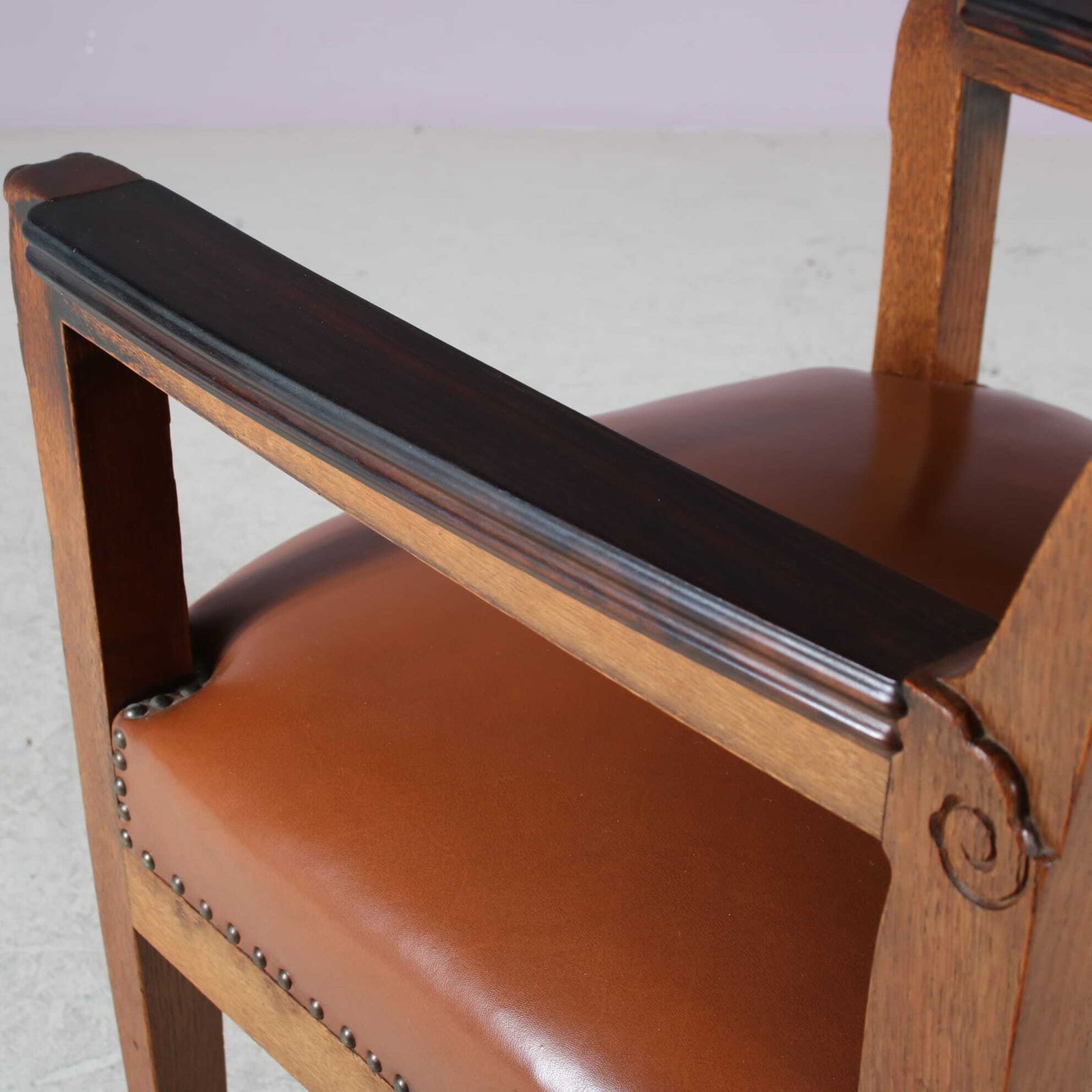1920s Amsterdam School Style Chair By Paul Bromberg For 'T Woonhuys, Amsterdam photo 838.0