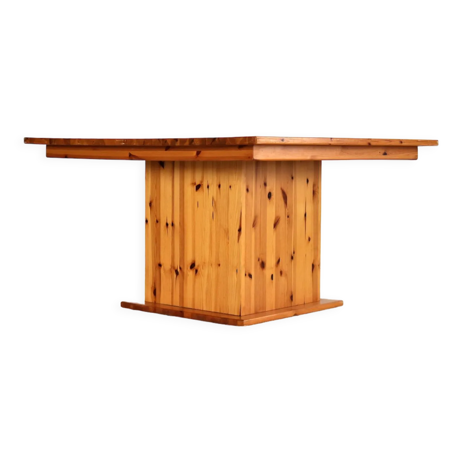 Vintage Grenen Eettafel, Jaren 1970