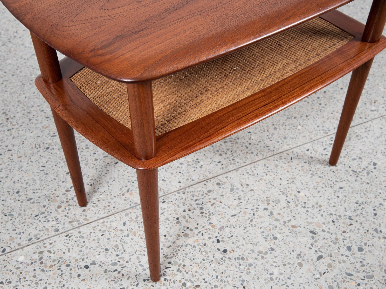 Midcentury Danish Side Table In Teak By Peter Hvidt & Orla Mølgaard Nielsen For France & Daverkosen 1960s photo vinterior