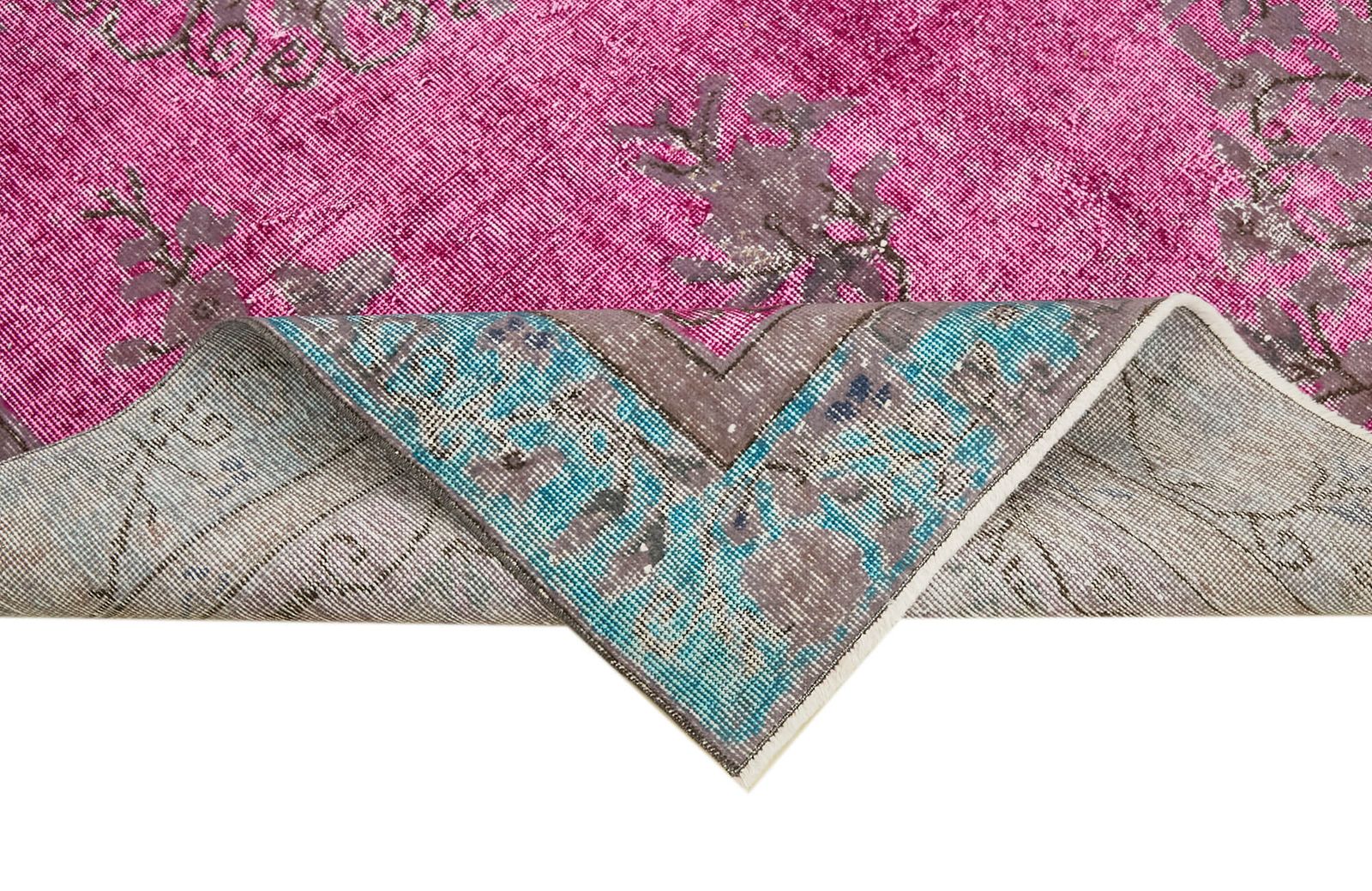 Handmade Vintage Multicolor Overdyed Rug 262 Cm X 163 Cm photo vinterior