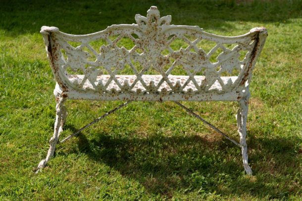 photo furniture Antique Cast Iron English Garden Bench