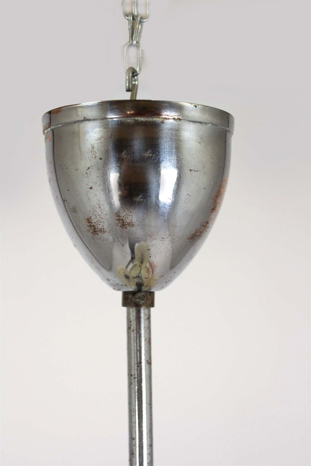 photo buy Bauhaus Chrome Chandelier From Zukov, 1940s