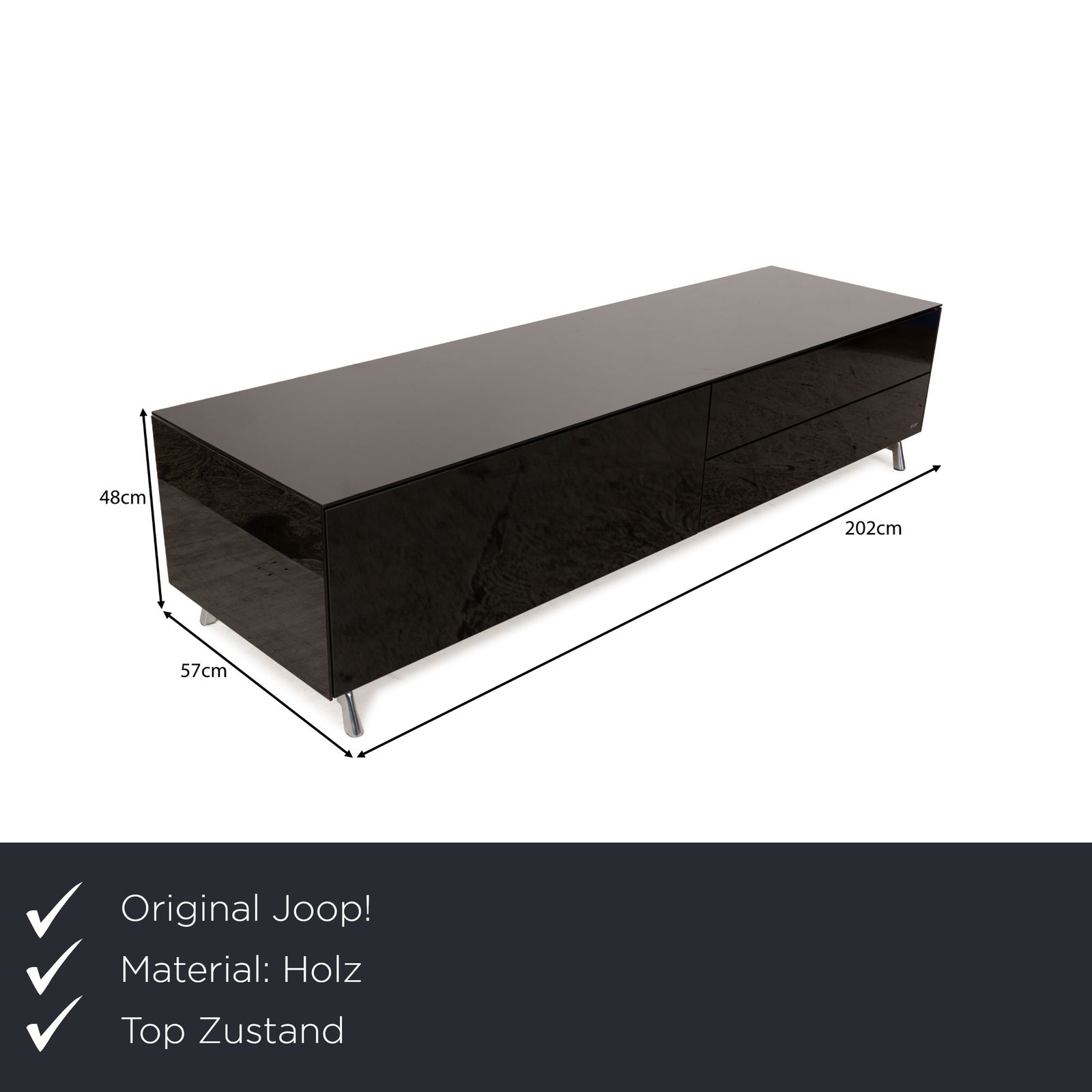 Buffet Joop! en bois noir laqué brillant photo furniture