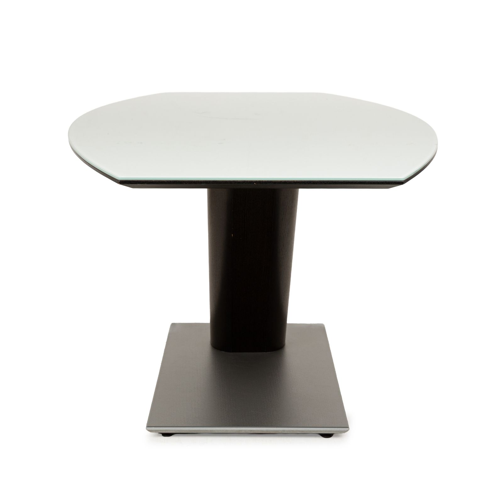 photo for sale Table à manger Musterring Rosario en bois et verre, brun, brun foncé et argenté, 195 x 75 x 95 cm