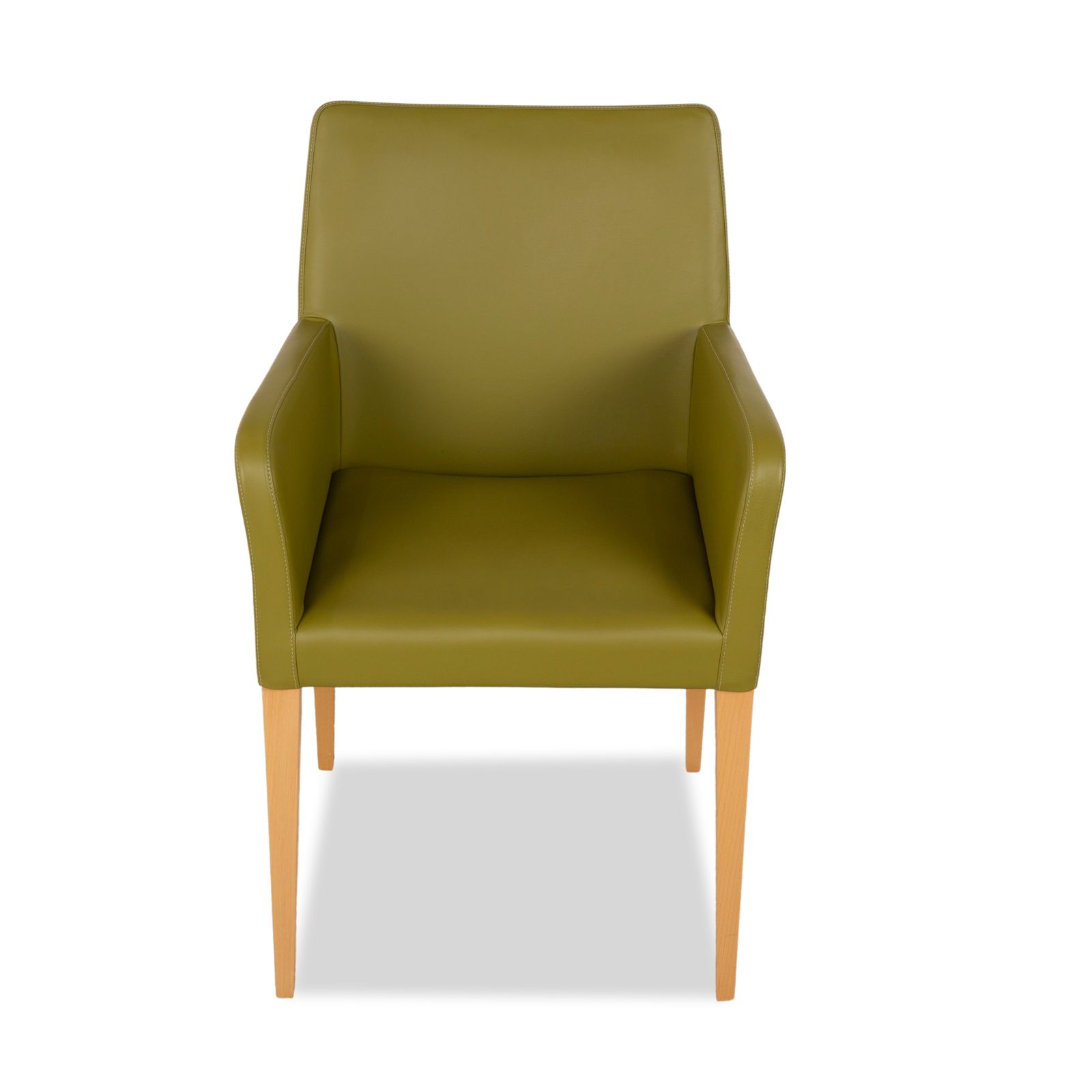 Lot de 4 chaises Poltrona Frau en cuir vert photo vintage