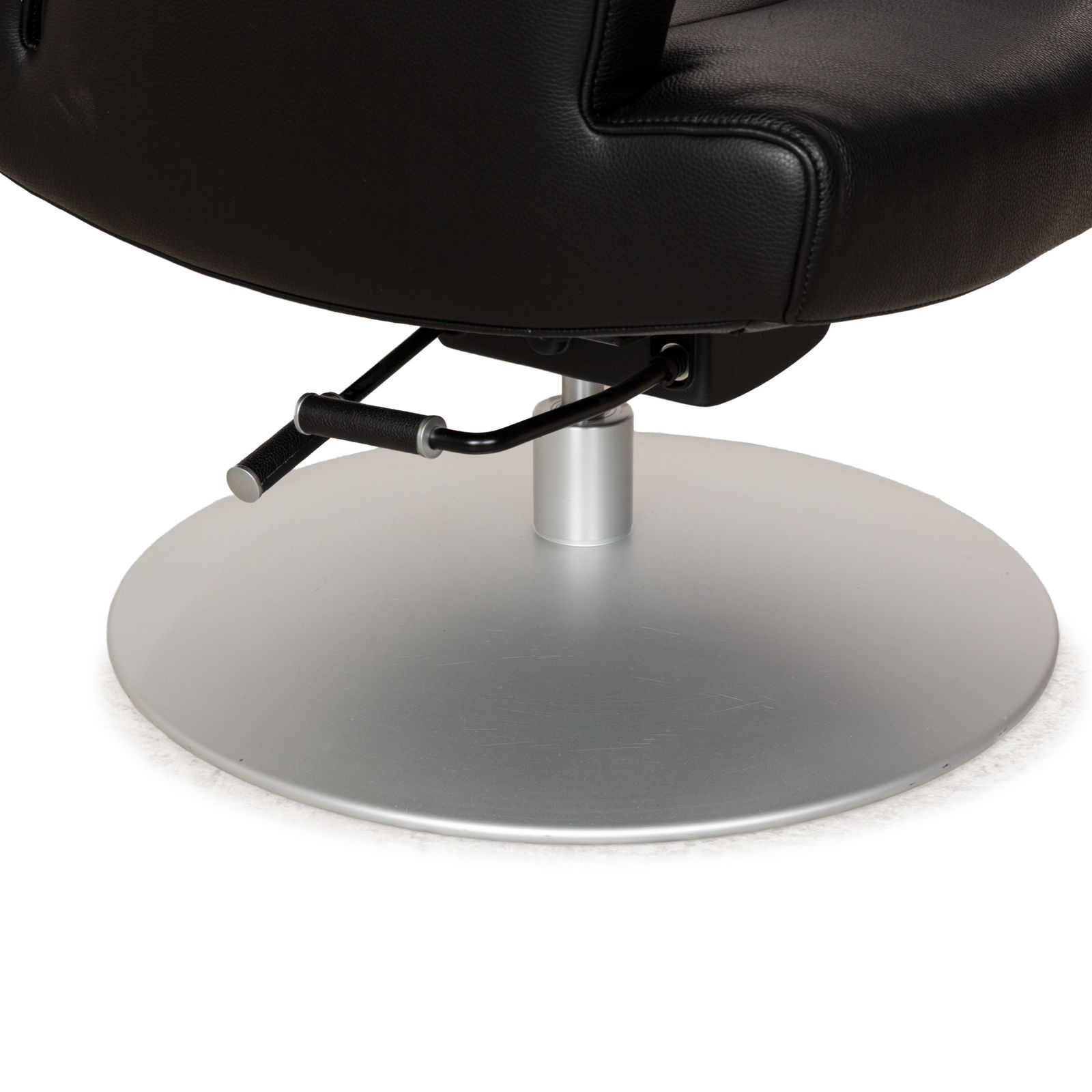 Fauteuil De Sede DS-256 en cuir noir, fonction manuelle photo vintage