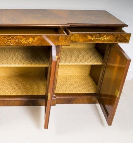 Antique Burr Walnut Marquetry Sideboard  Early 20th Century photo buy