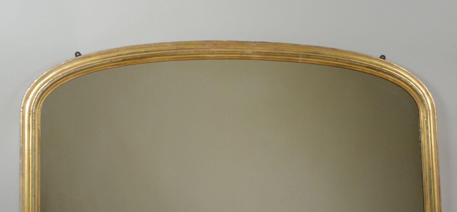 Victorian Gilt Wood Large Arch Top Overmantle Mirror photo for sale