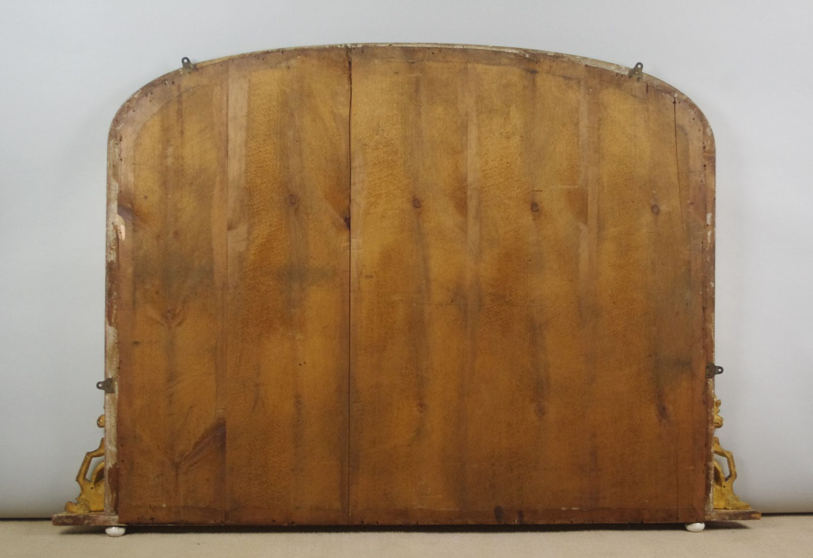 photo for sale Victorian Gilt Wood Large Arch Top Overmantle Mirror