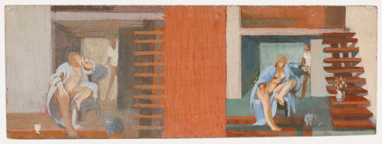 Bernadette Kelly (B.1933) 20th Century Oil, Double Take photo furniture
