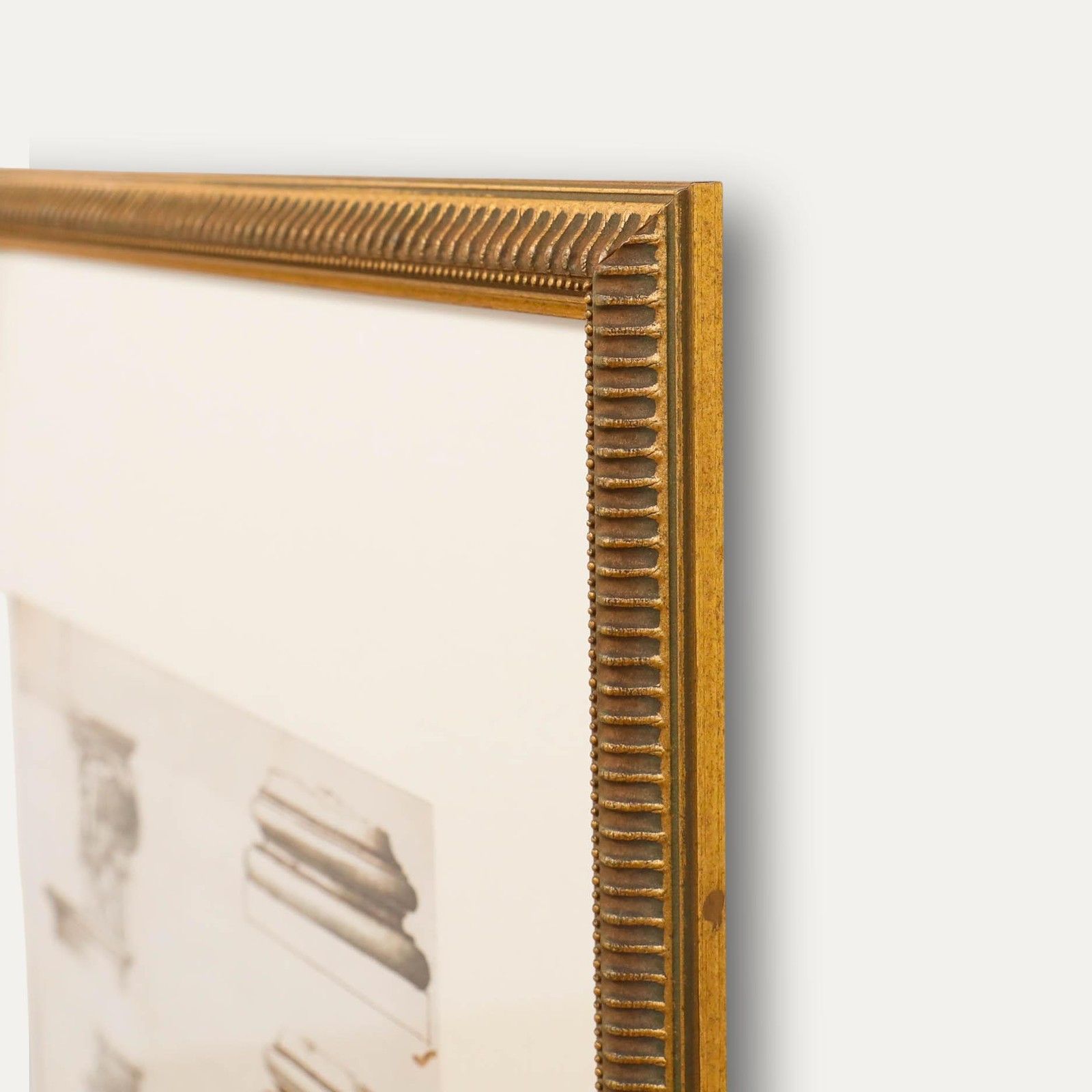Framed 18th Century Pen And Ink Drawings Designs For Capital & Base Supports photo 209.0