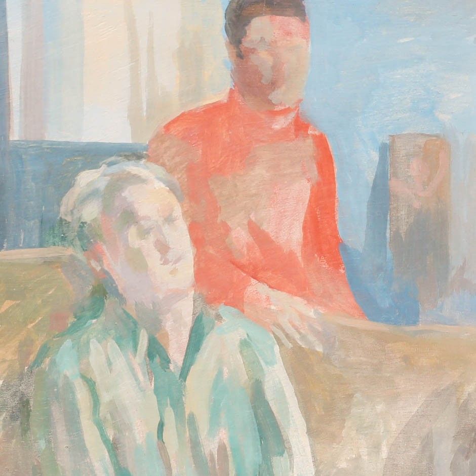 Bernadette Kelly (B.1933) 20th Century Oil, In Conversation photo Art