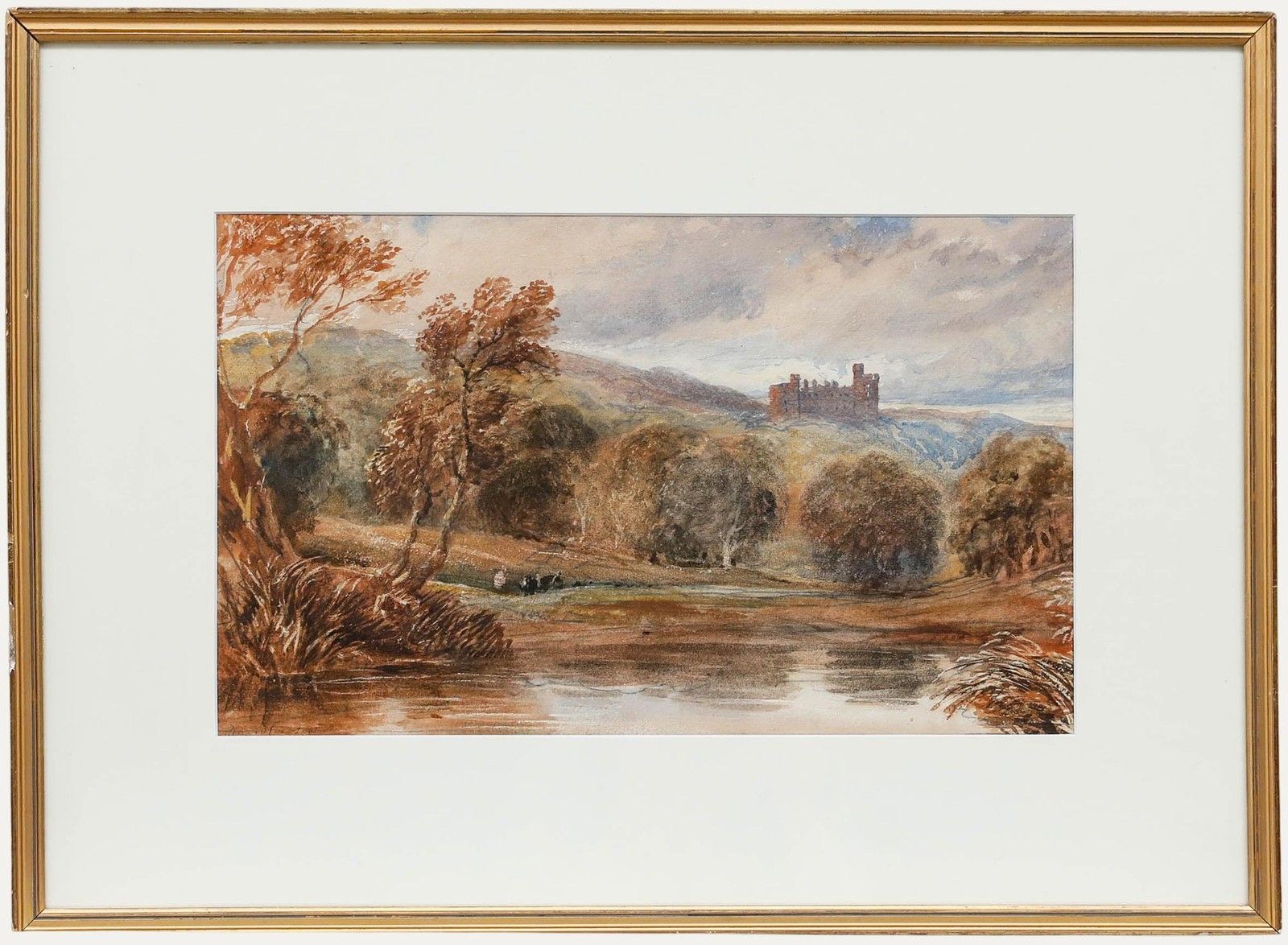 David Cox Jnr. Arws (1809 1885)  Mid 19th Century Watercolour, A Distant Castle