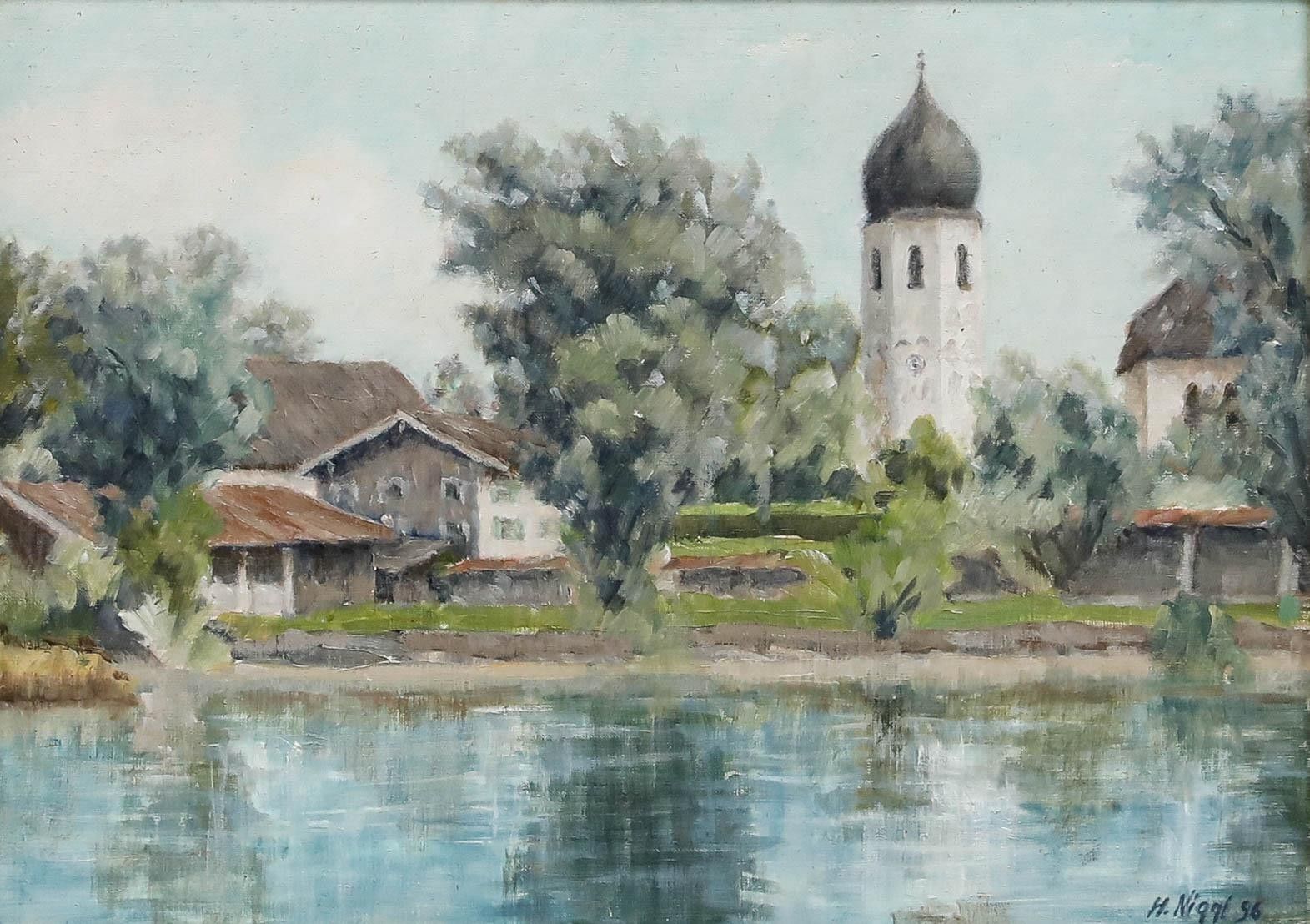 Hubert Niggl  1996 Oil, Fraueninsel photo furniture