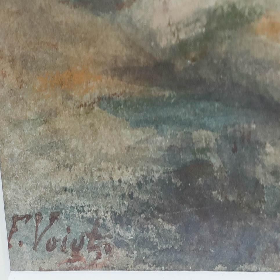 Franz Wilhelm Voigt (1867 1949)  Early 20th Century Watercolour, Horse To Water photo vinterior