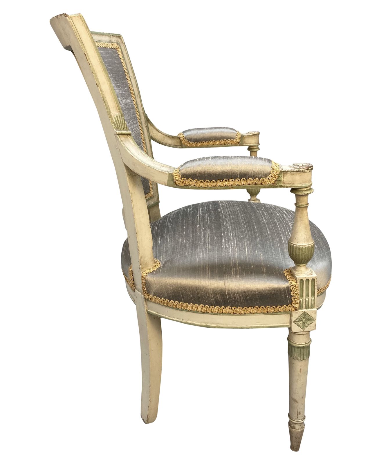 A Pair Of French Directoire Style Painted Armchairs photo for sale