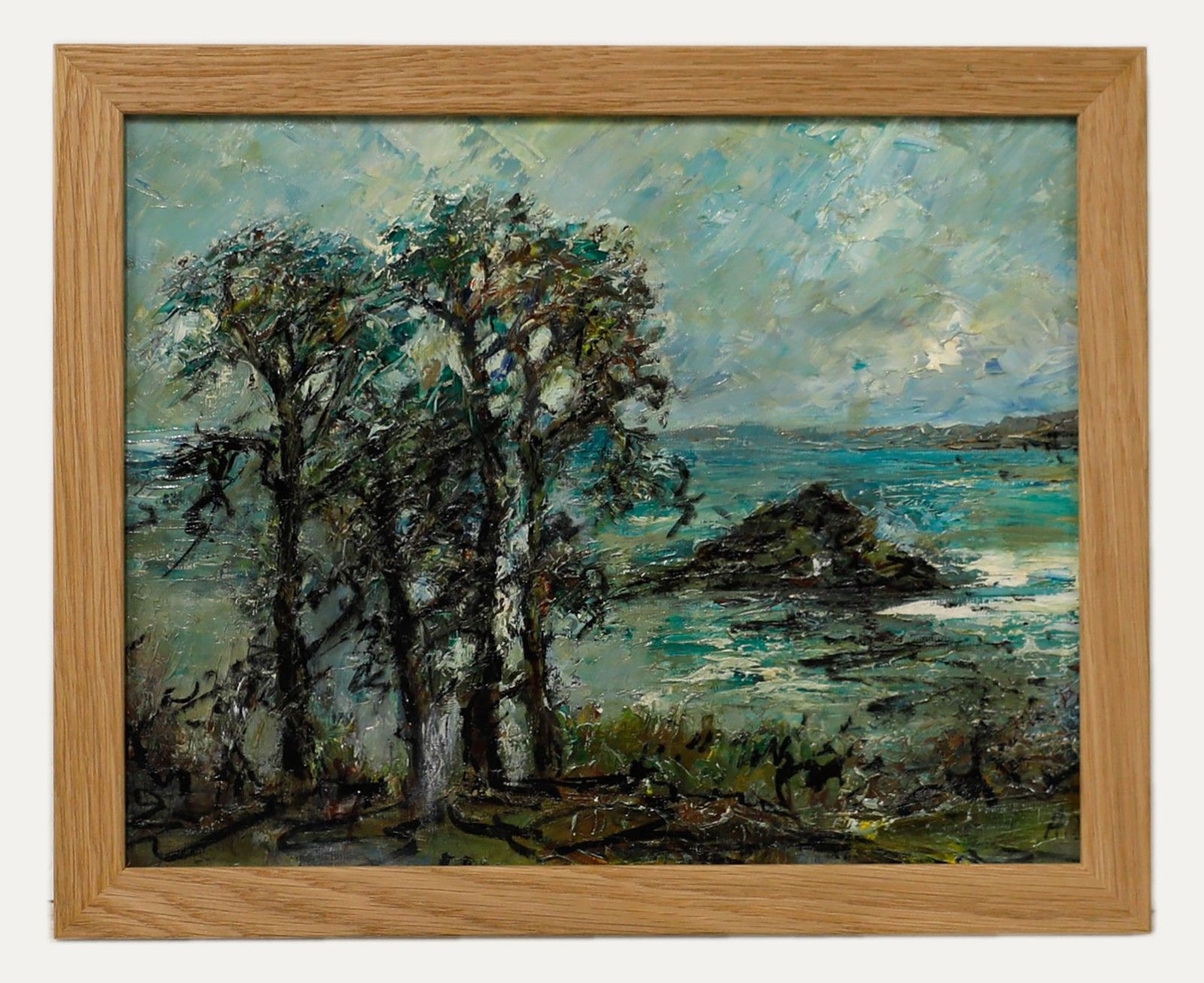 Mary Stella Edwards (1915 2009) 20th Century Oil, View Of The Cove
