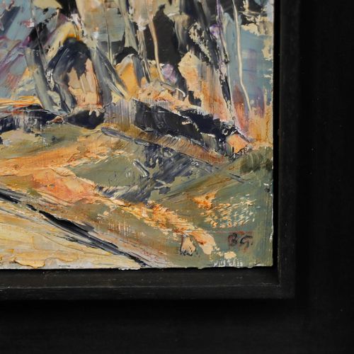 Barbara Goolden Framed Contemporary Oil, The Garden, Gregynog photo buy