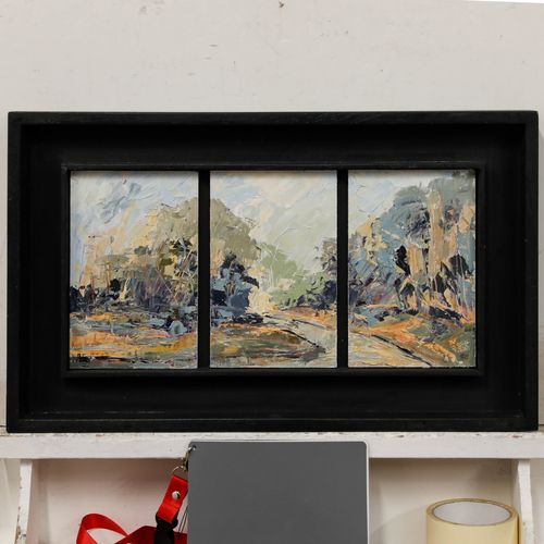 Barbara Goolden Framed Contemporary Oil, The Garden, Gregynog photo vintage