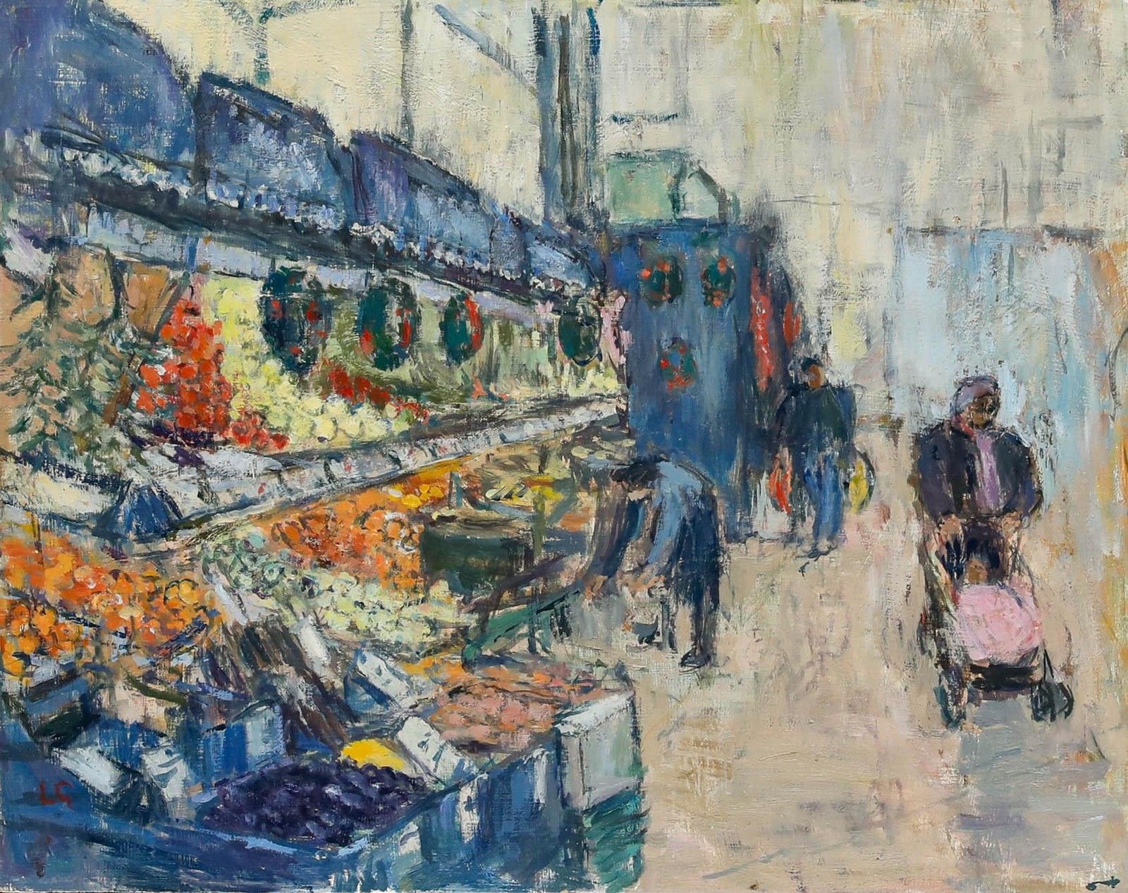 Louella Gwillim (1930 2023) C.2013 Oil, Mr Fruit, Newport Market photo furniture