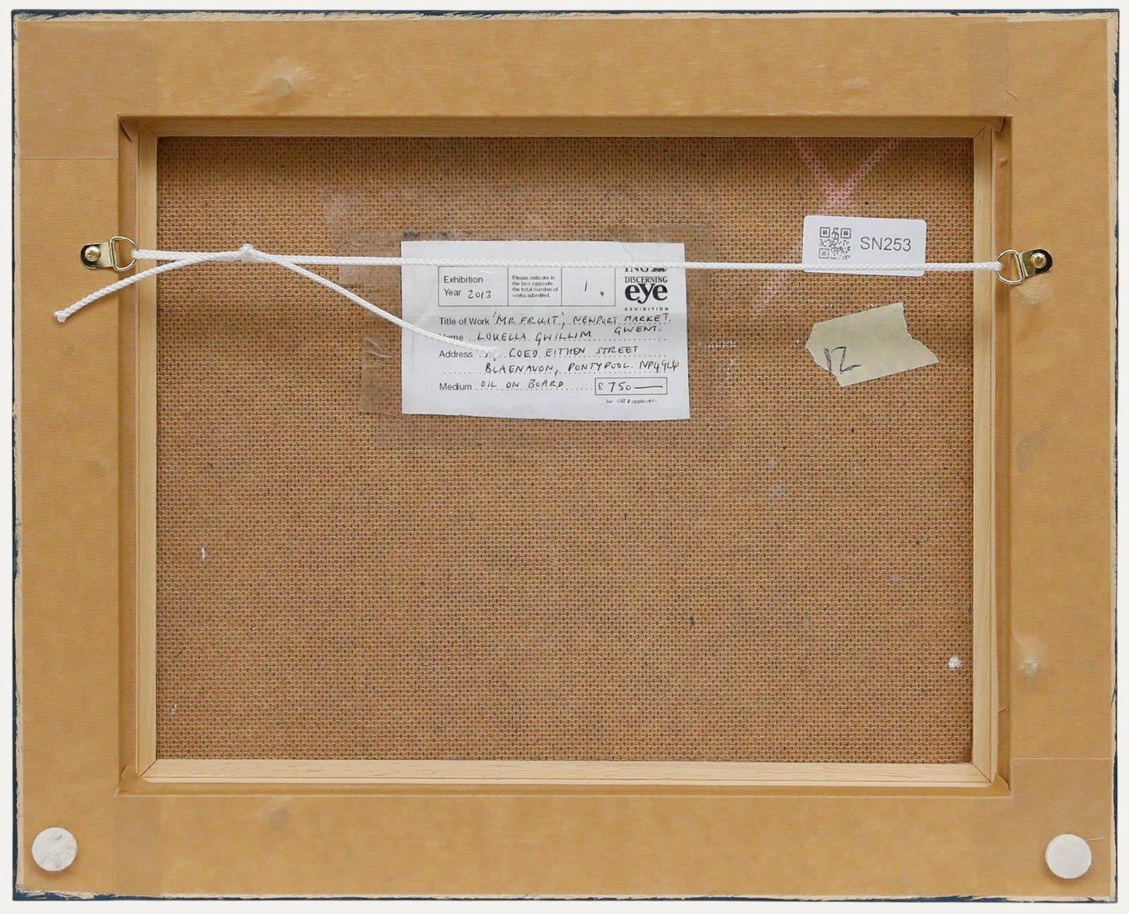 Louella Gwillim (1930 2023) C.2013 Oil, Mr Fruit, Newport Market photo for sale