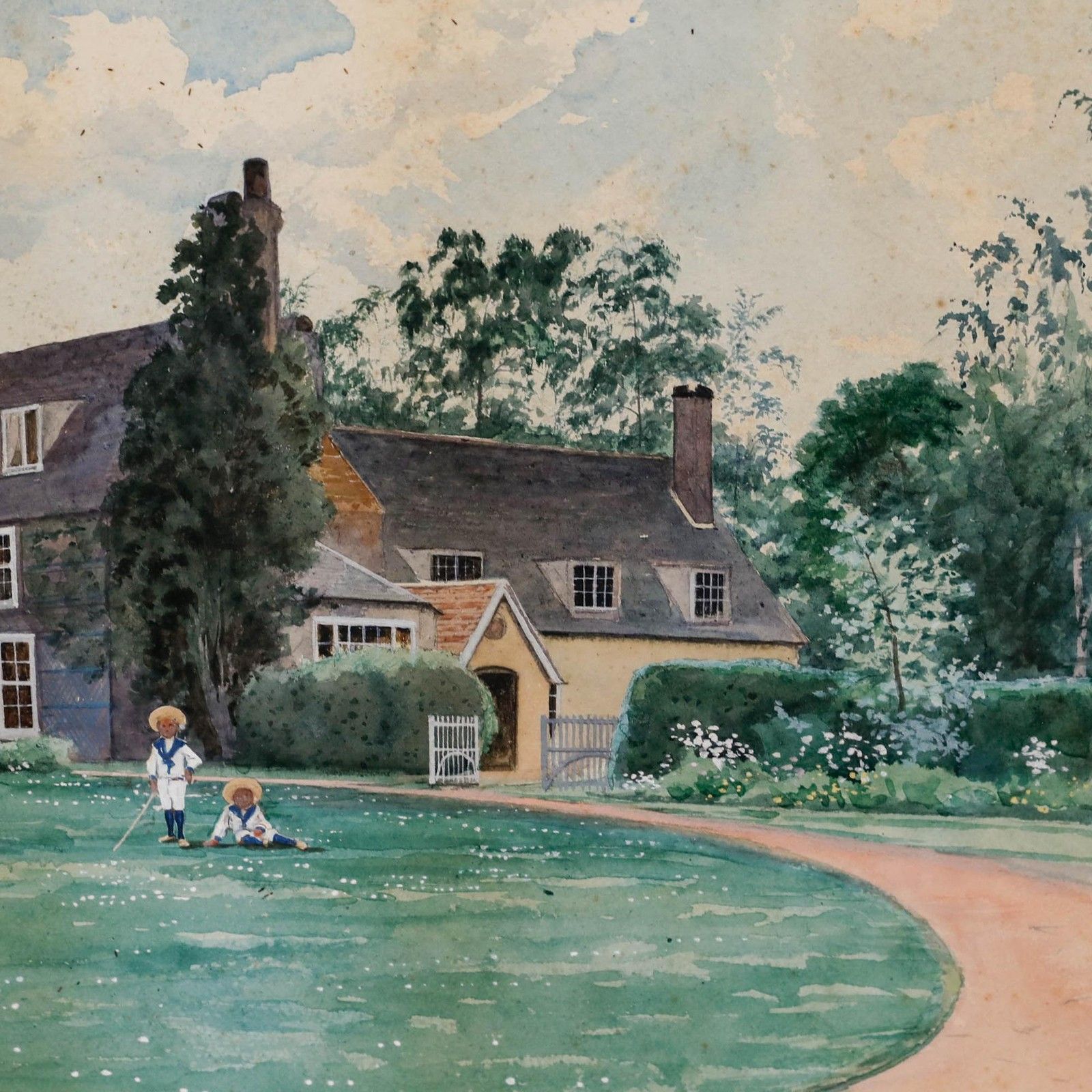 George Gordon Fraser (1859 1895) Watercolour, The Grounds At Houton 84 photo Art