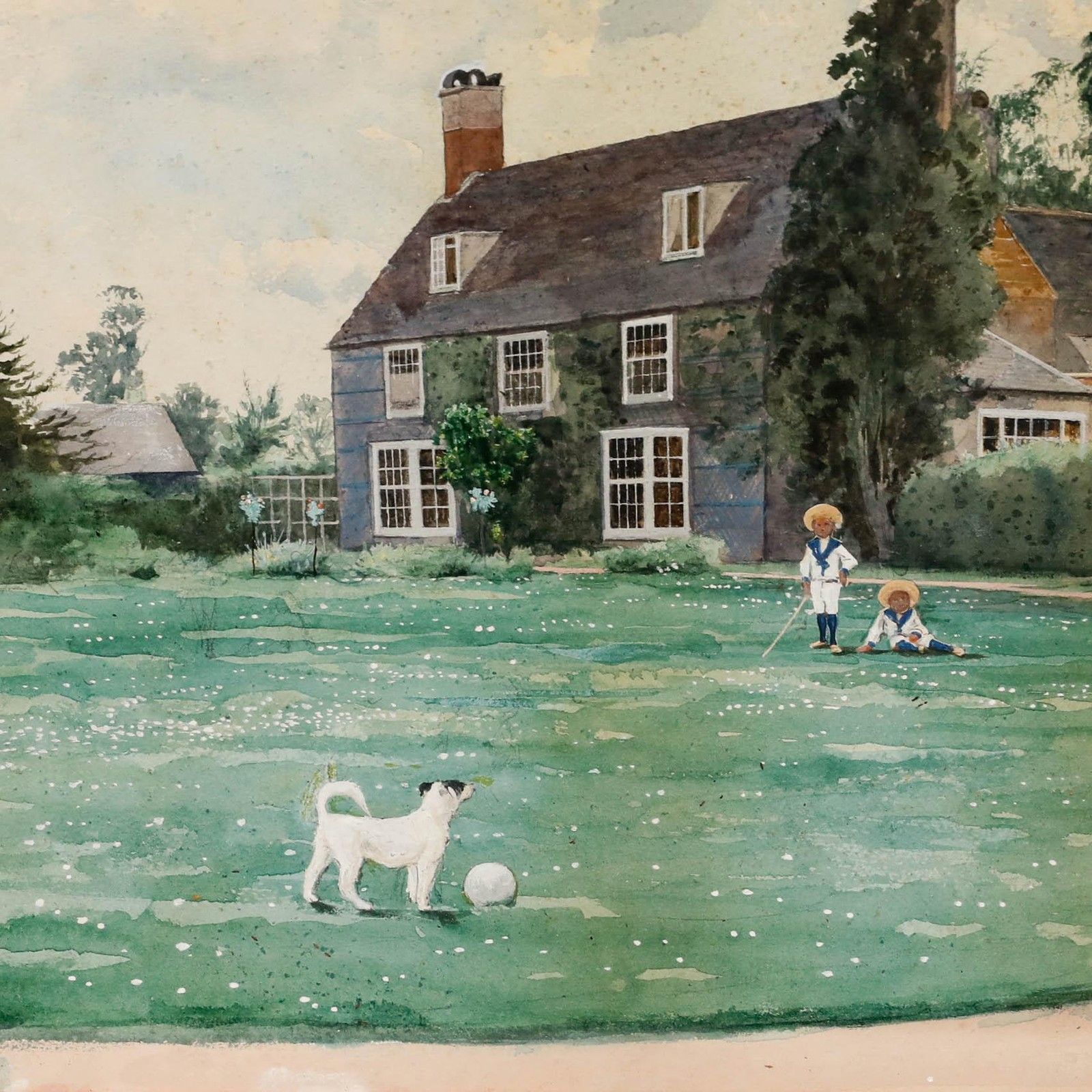 George Gordon Fraser (1859 1895) Watercolour, The Grounds At Houton 84 photo 240.0