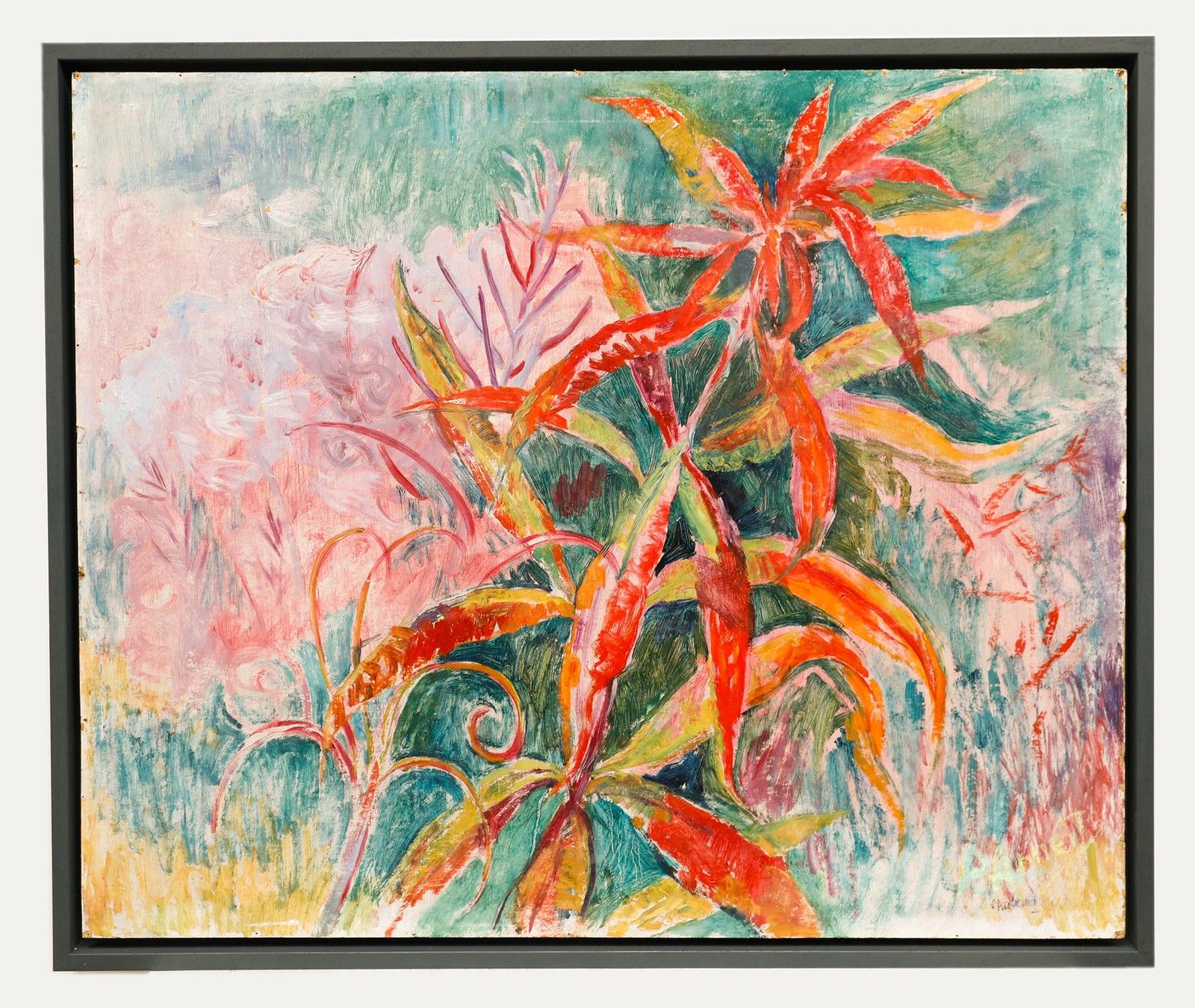 Patricia Arnett (B.1923) Framed 20th Century Oil, Willowherbs
