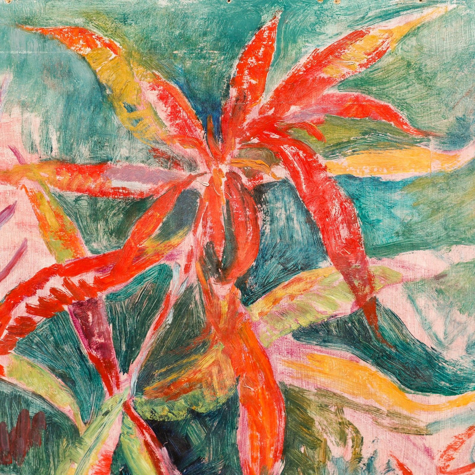 Patricia Arnett (B.1923) Framed 20th Century Oil, Willowherbs photo Art