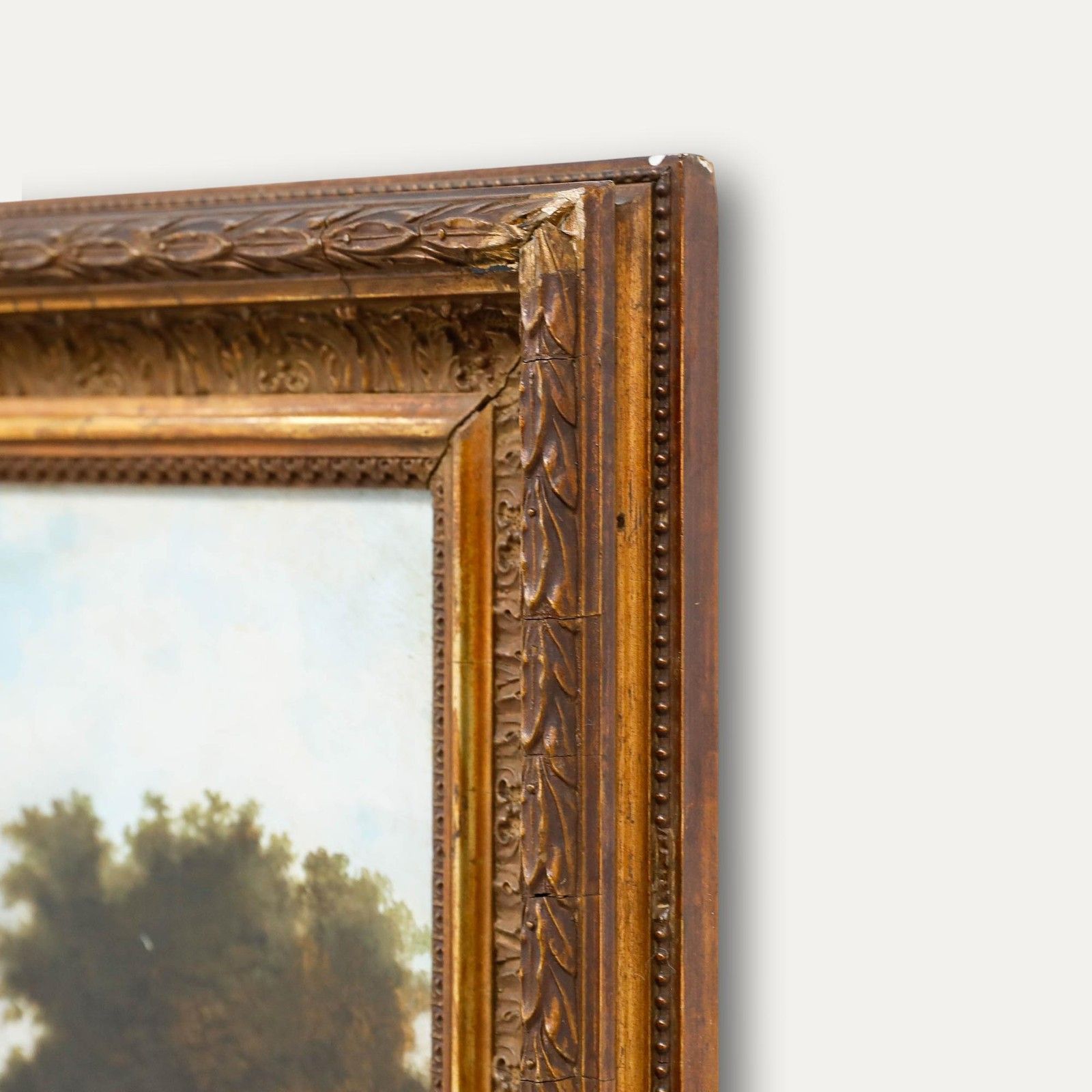 Framed 19th Century Oil Town Street Scene photo vinterior