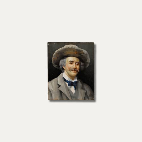After Frank Bramley Ra (1857 1915) 20th Century Oil, The Beaver Hat photo 189.0