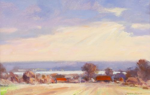 James Hewitt (B.1934) 20th Century Oil, November Landscape photo furniture