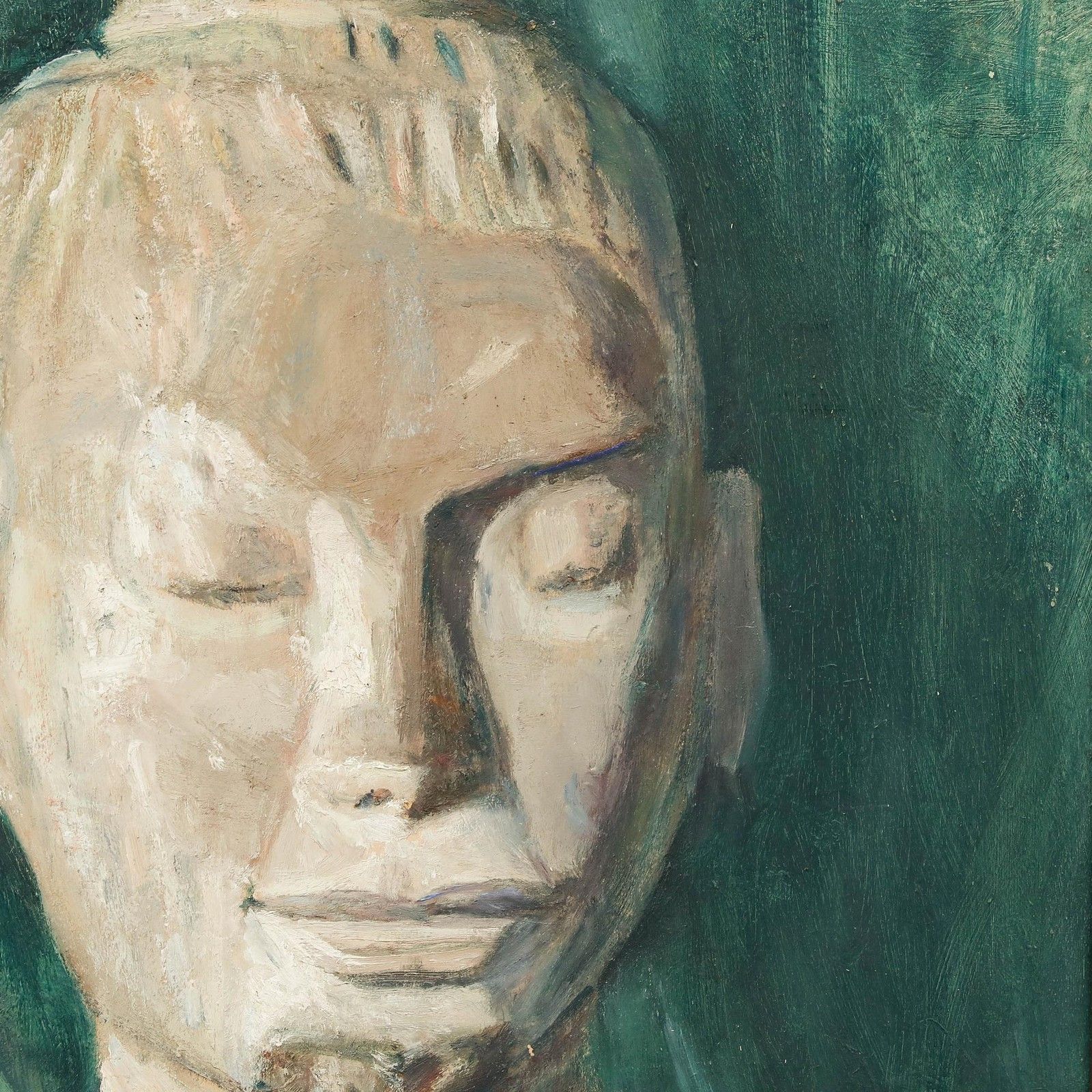 Cecile Hertz Eyrolles (1875 1974) Framed Oil, Stone Buddha photo Art