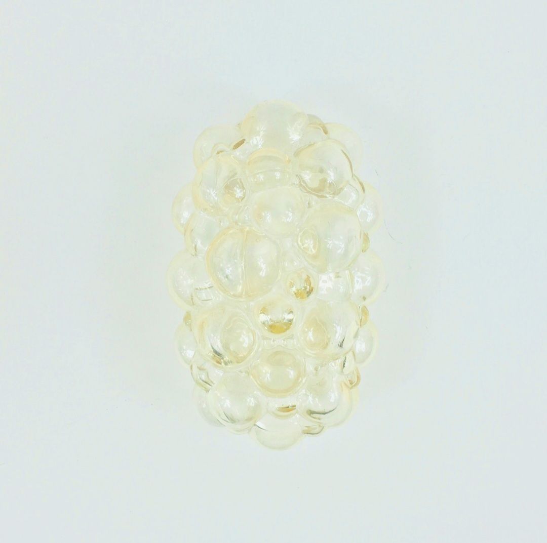 Mid Century Amber Bubble Glass Wall Lamp By Helena Tynell For Limburg, Germany, 1960s photo vintage