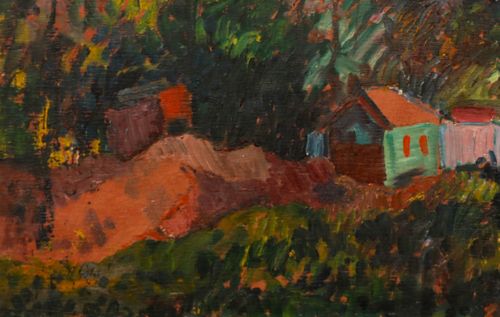 Anton Gold (1914 1970) 1961 Oil, Summer Chalets