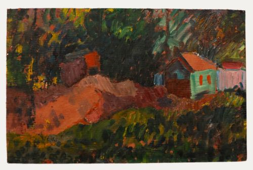 Anton Gold (1914 1970) 1961 Oil, Summer Chalets photo furniture