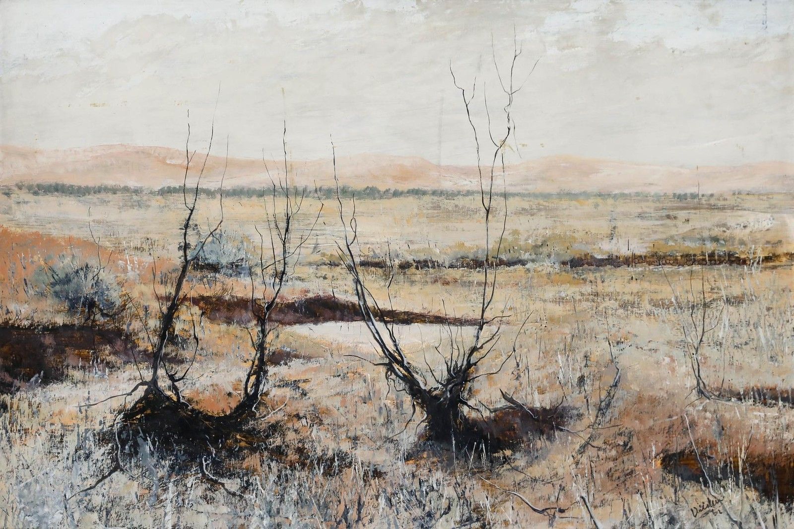 David Clyde Dridan (B.1932) Australian School 1962 Oil, Willockra photo furniture